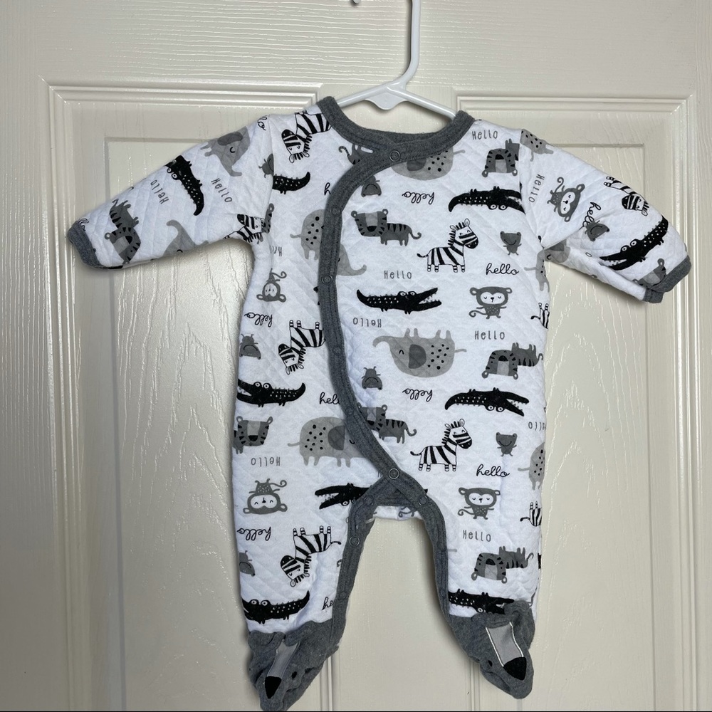 Thick & Soft Onesie w/ animal print